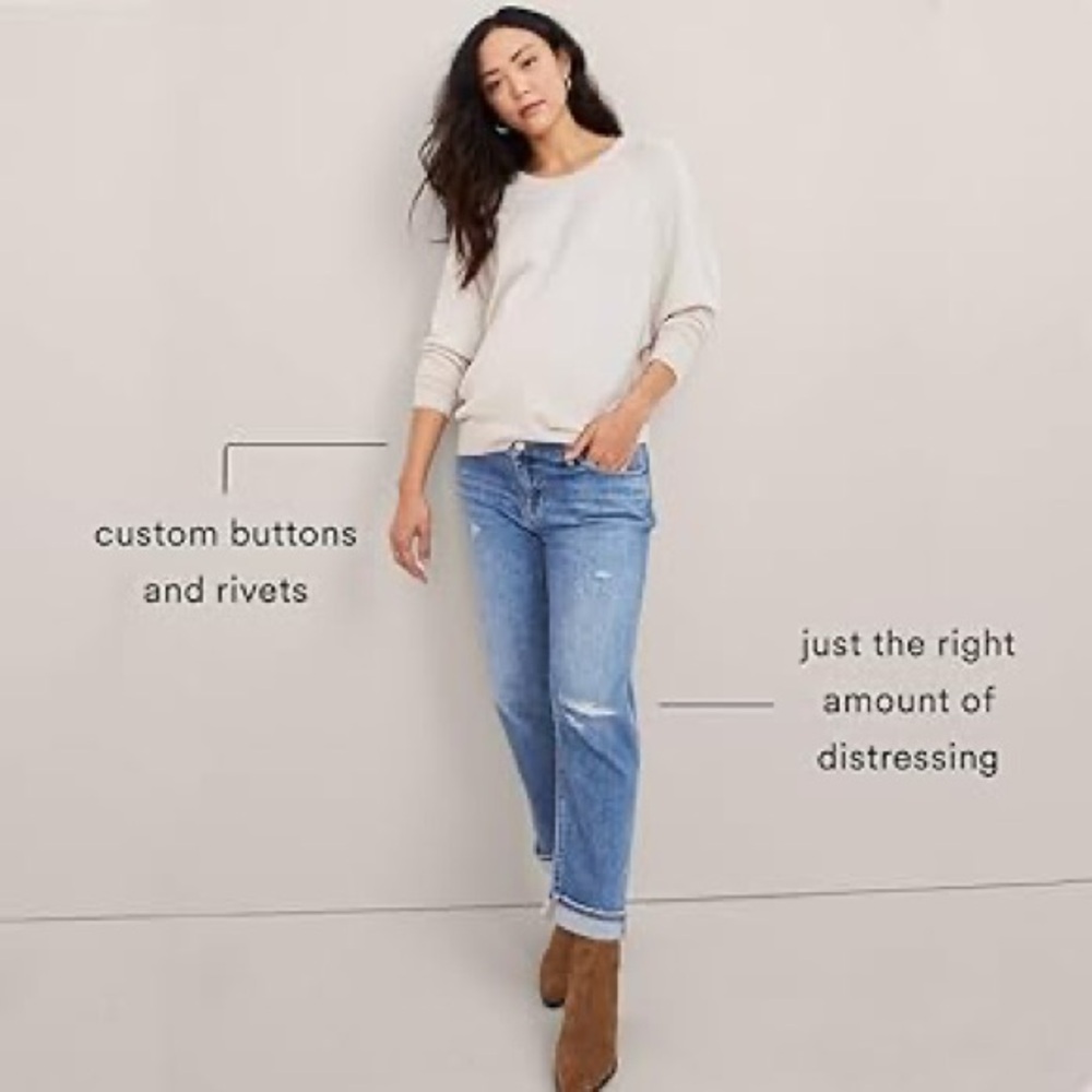 Hatch Boyfriend Maternity Jeans Sz 25